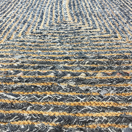 Denim + Jute Fibre Rug 120 x 180cm