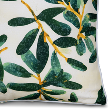 Bondi olive garden piped outdoor cushion