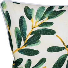 Bondi olive garden piped outdoor cushion