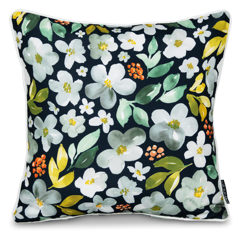 Bondi flower power piped outdoor cushion