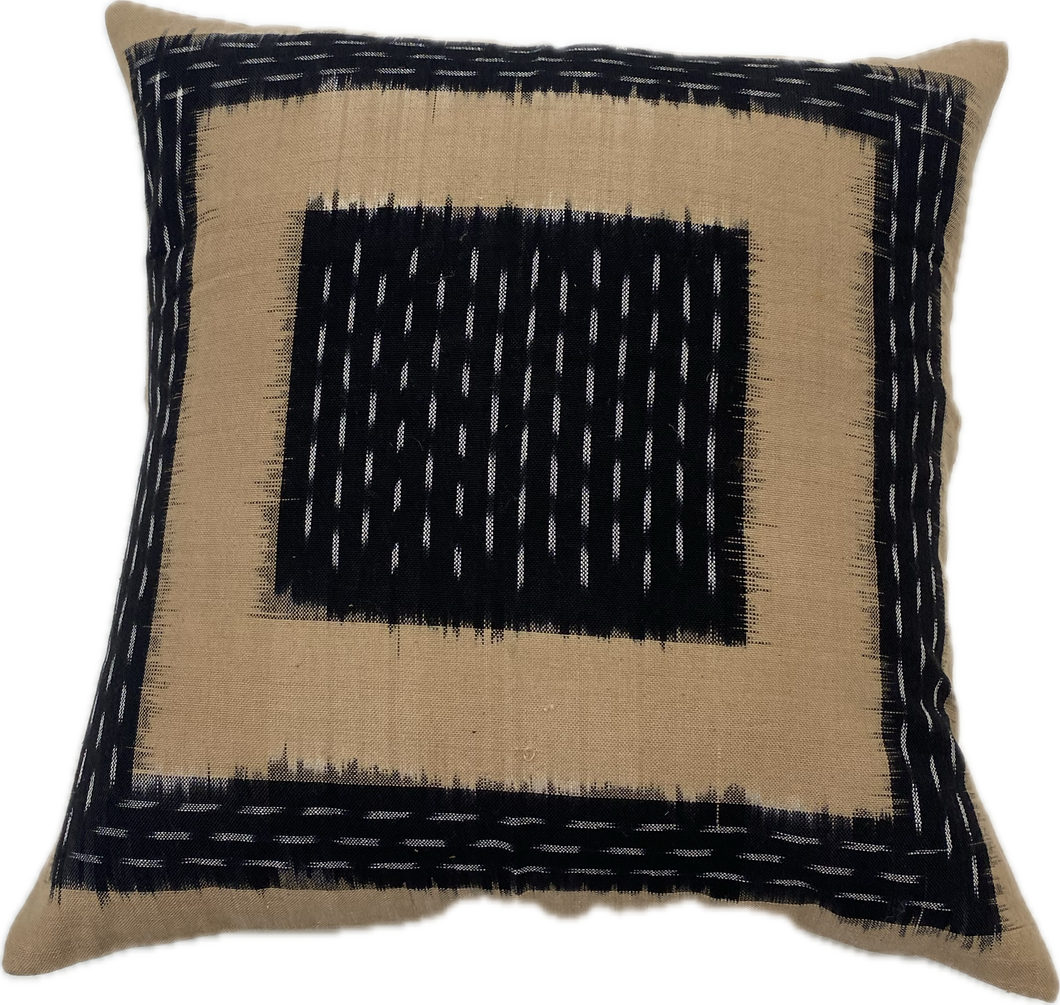 Aravali ikat weave cotton cushion cover