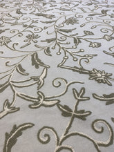 Crewel Floral Beige Fabric
