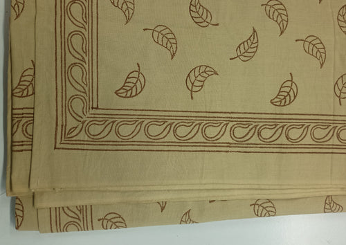 Indian Blockprint Tablecloth - leaf