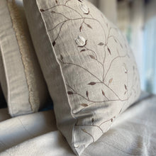 White Satin Buds Cushion Cover