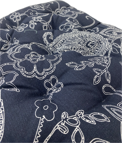 Paisley Navy Chair Pad