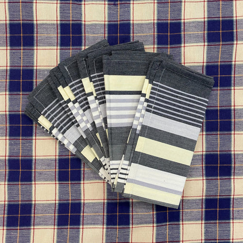 Multi-stripe Grey Scale Napkins