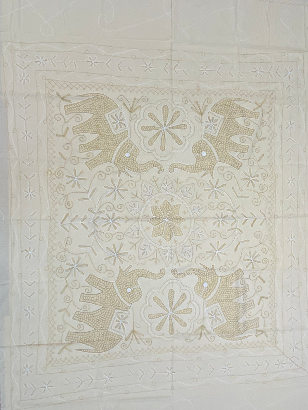 Calico Gold Embroided Bedspread