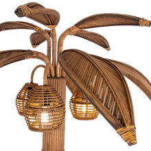 Rattan Palm Floor Lamp.