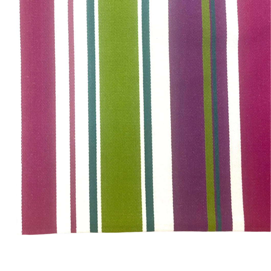 Lime-Stripe Cotton Tablecloth