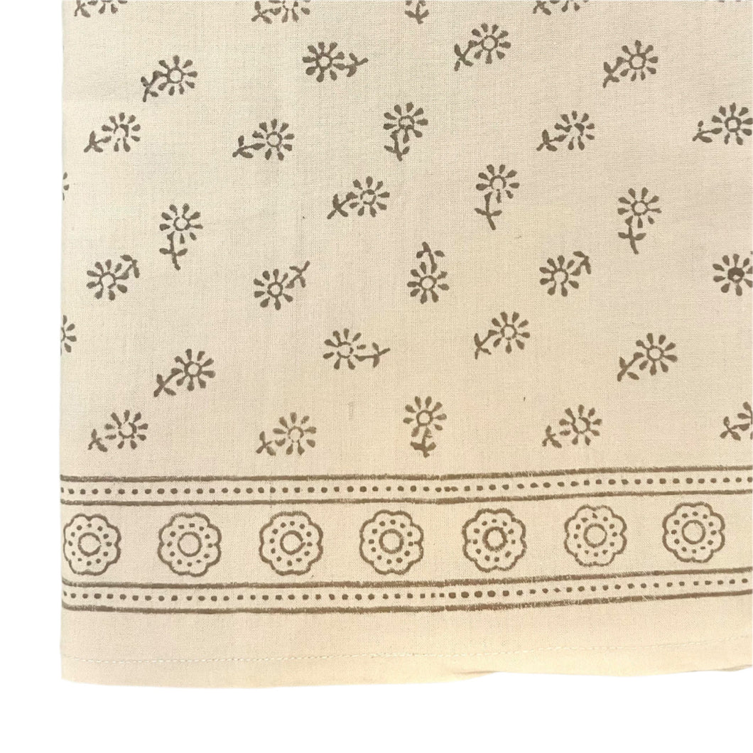 Mustard Blockprinted Tablecloth