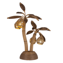 Rattan Palm Table Lamp.