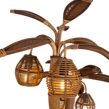 Rattan Palm Table Lamp.