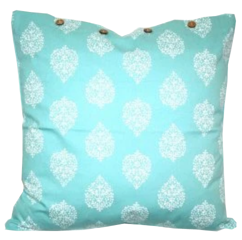 Avalon Turquoise Cotton Cushion Cover