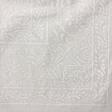 White on White Block Print Tablecloth