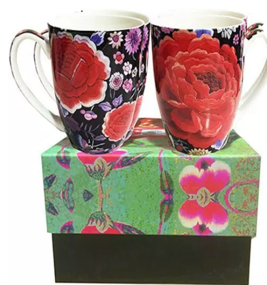 Anna Chandler set of 4 Mugs in Flamenco