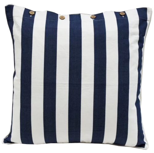 Mode Navy Stripe Cotton Cushion Cover