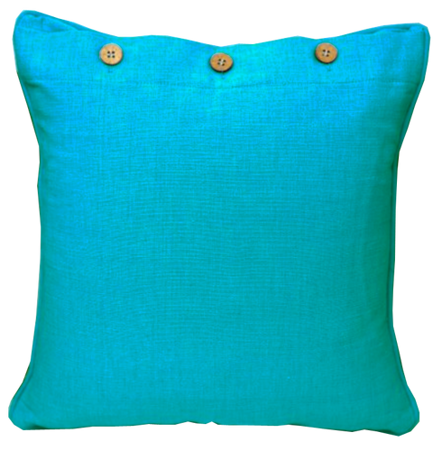 Turquoise Cotton Cushion Cover